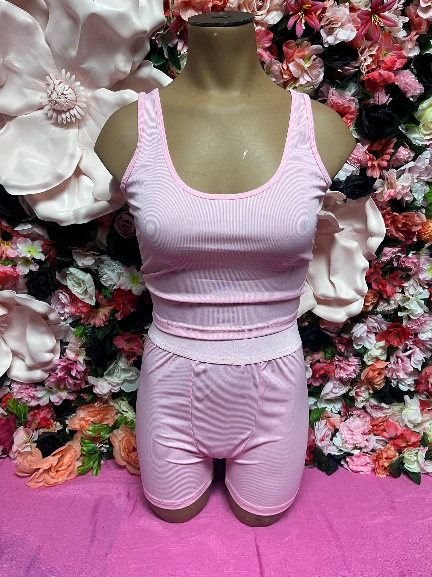 Cropped Tank Top Set